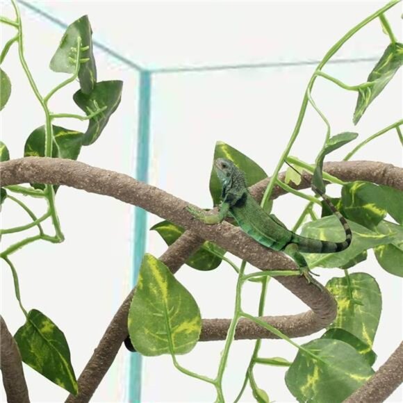 8FT Reptile Vines and Flexible Reptile Leaves with Suction Cups Jungle Climber - Picture 7 of 8